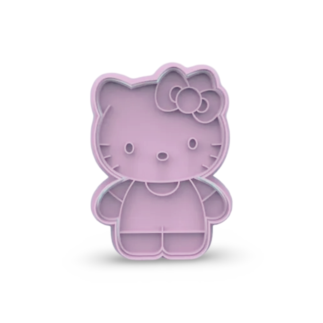 Hello Kitty cookie cutter with stamp