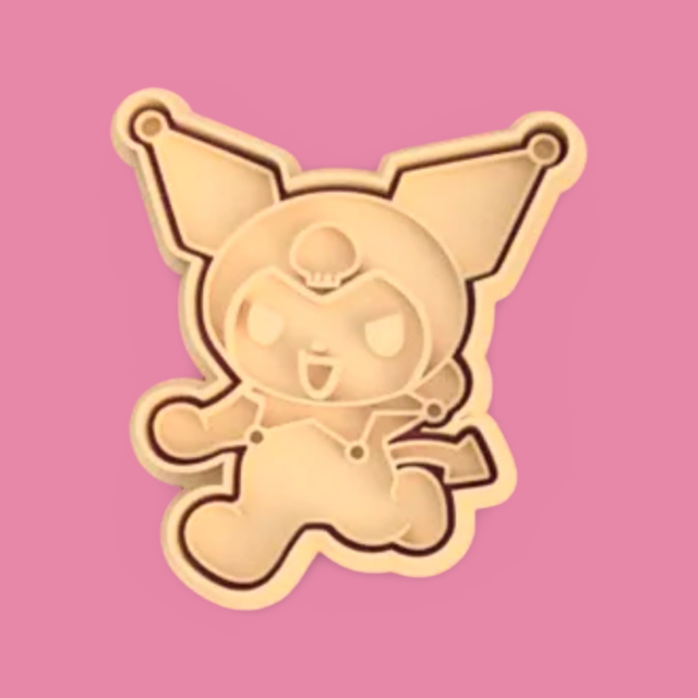 Kuromi cookie cutter with stamp