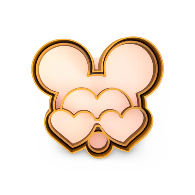 Mickey Mouse cookie cutter with stamp