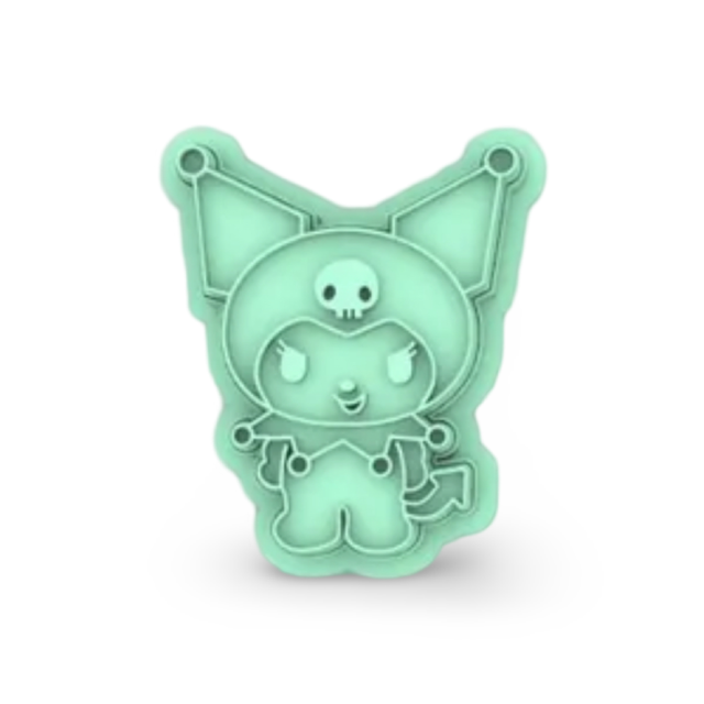 Kuromi cookie cutter with stamp