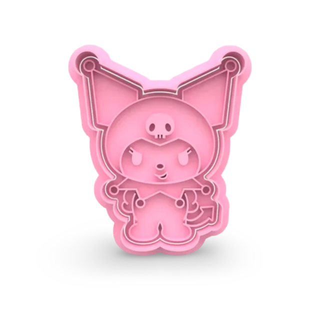 Kuromi cookie cutter with stamp