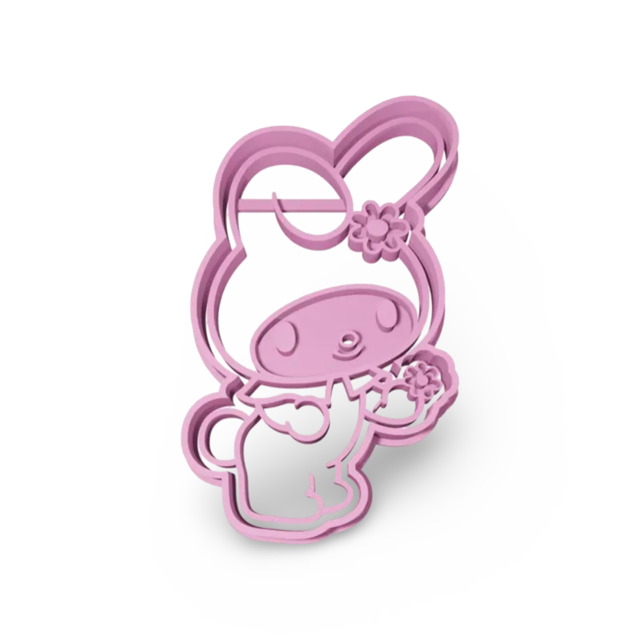 Melody cookie cutter with stamp