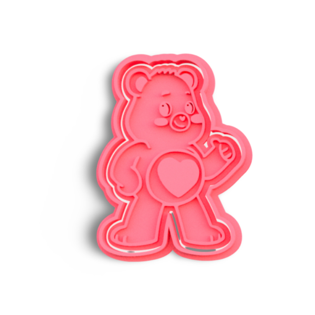 Care Bears cookie cutter with stamp