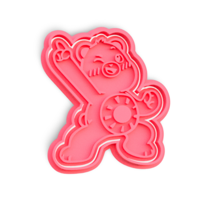 Care Bears cookie cutter with stamp