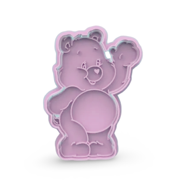 Care Bears cookie cutter with stamp