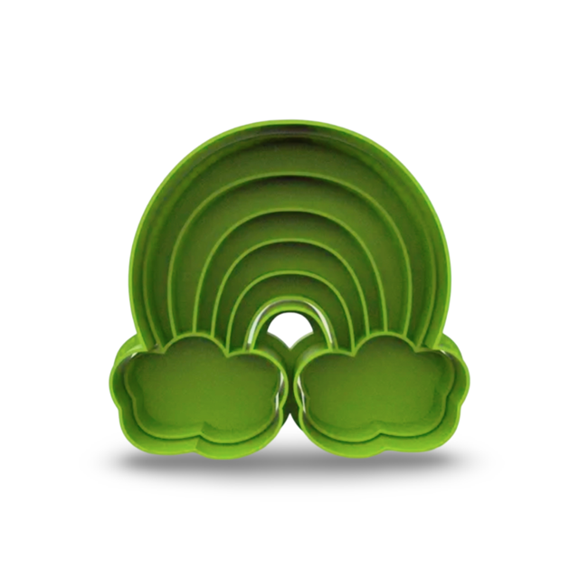 Rainbow cookie cutter with stamp