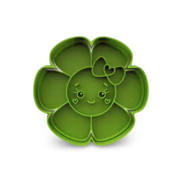 Flower cookie cutter with stamp