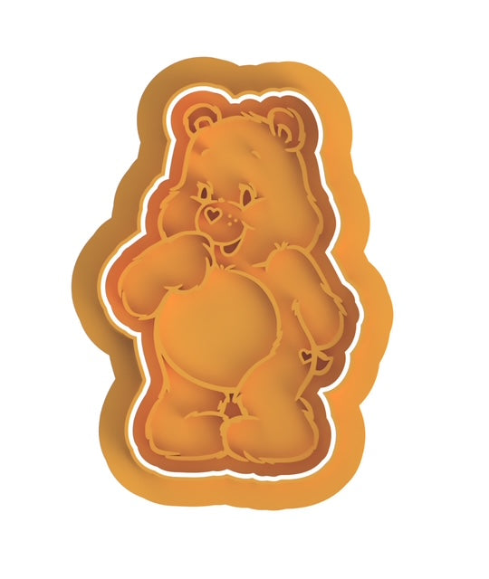 Care Bears cookie cutter with stamp