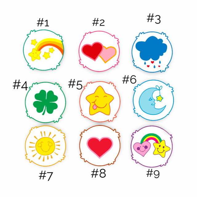 Care Bear Belly Badges stamp