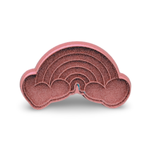 Rainbow cookie cutter with stamp