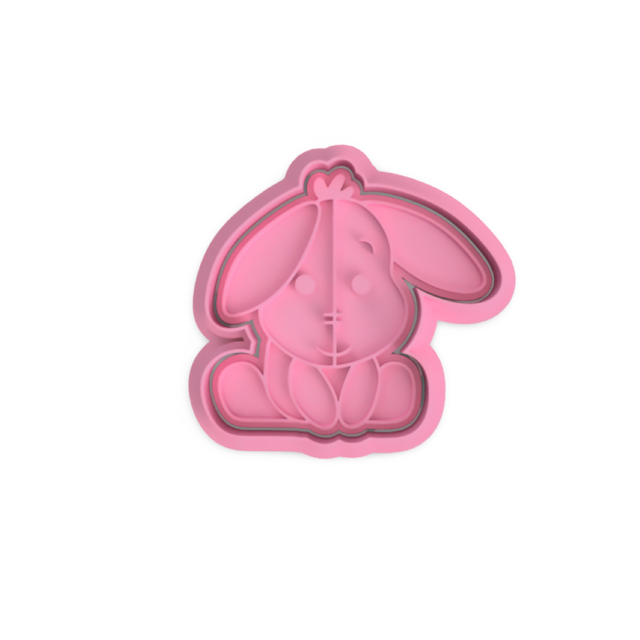 Eeyore cookie cutter with stamp