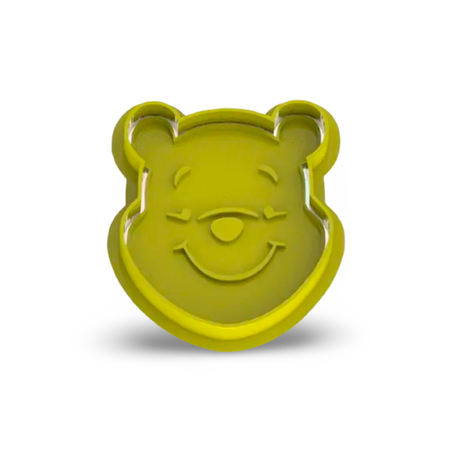 Pooh cookie cutter with stamp