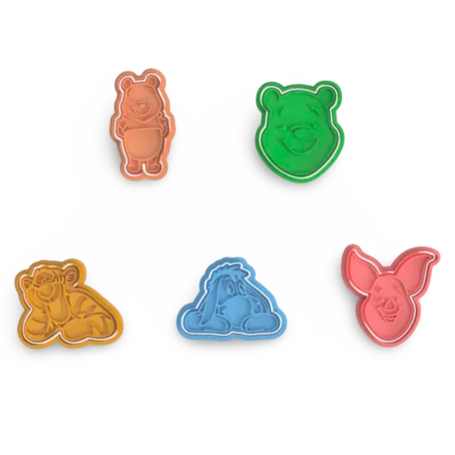 Winnie the Pooh cookie cutter with stamp