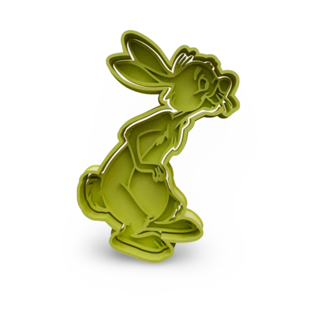 Rabbit cookie cutter with stamp