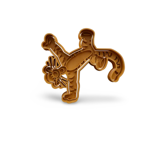 Tigger cookie cutter with stamp