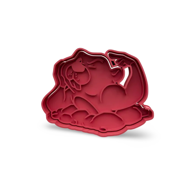 Gopher cookie cutter with stamp