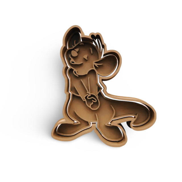Roo cookie cutter with stamp