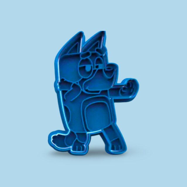 Bluey cookie cutter with stamp