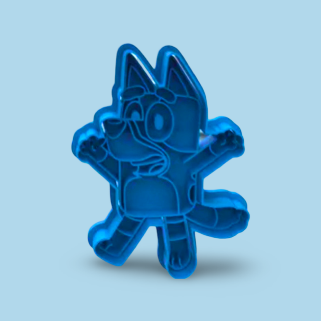Bluey cookie cutter with stamp