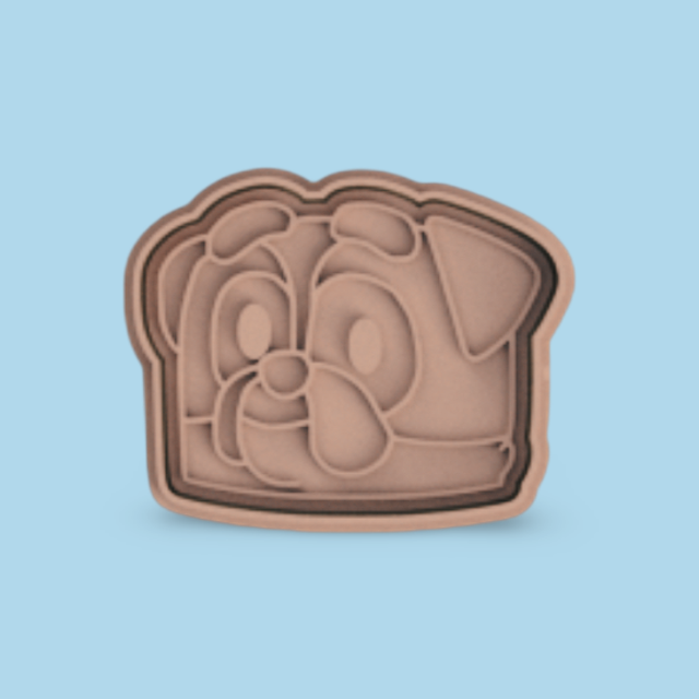 Bluey cookie cutter with stamp