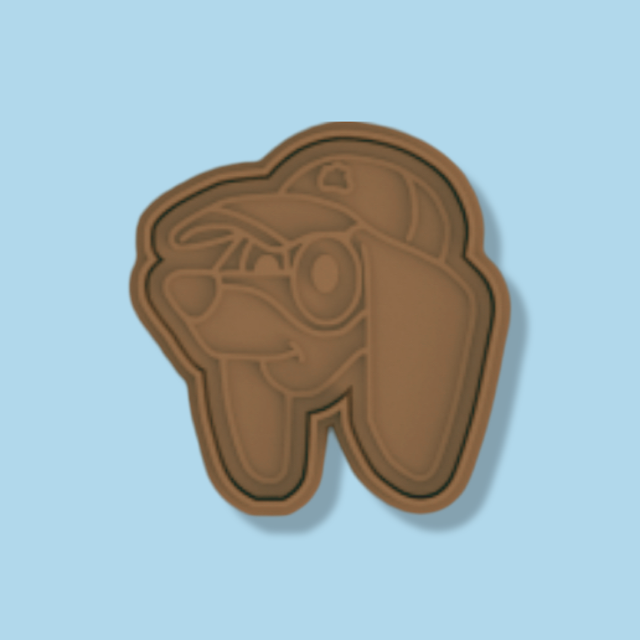 Bluey cookie cutter with stamp