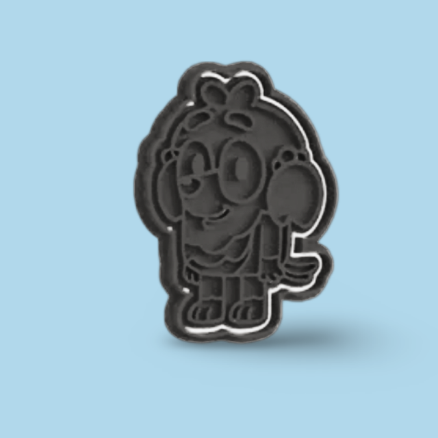 Bluey cookie cutter with stamp