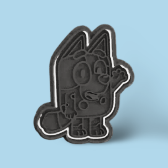 Bluey cookie cutter with stamp