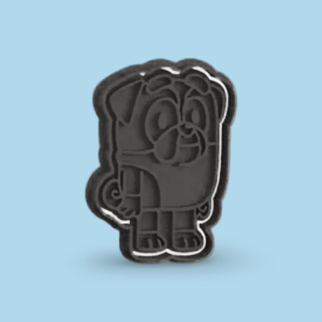 Bluey cookie cutter with stamp