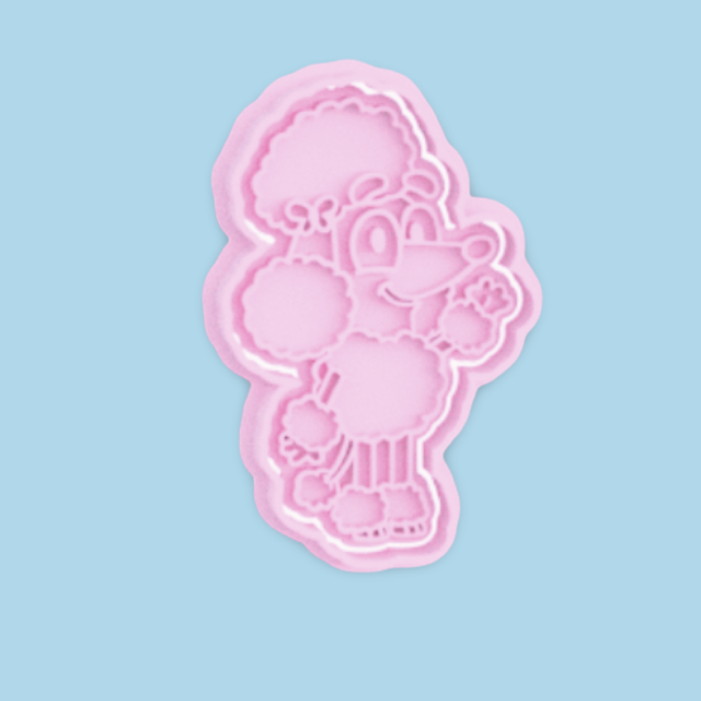 Bluey cookie cutter with stamp