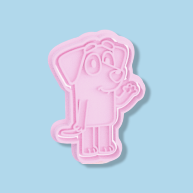 Bluey cookie cutter with stamp