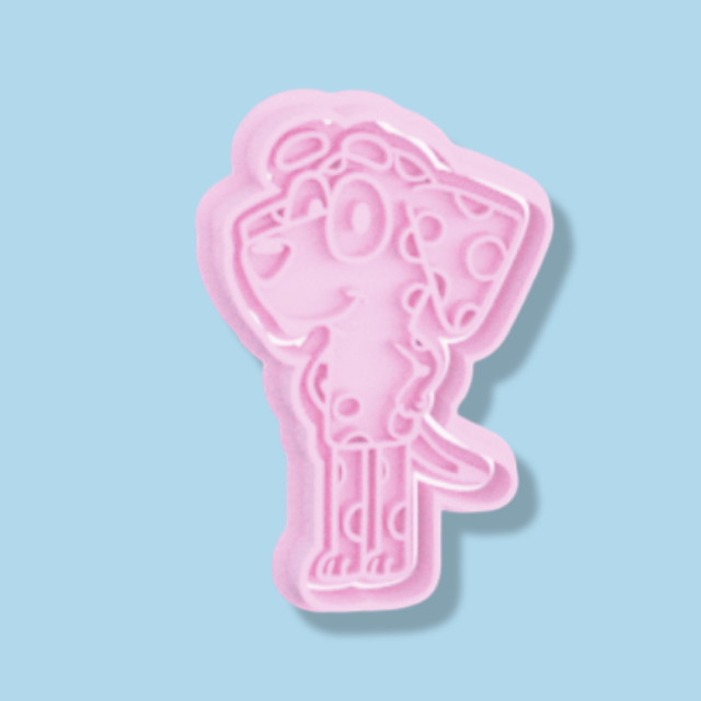 Bluey cookie cutter with stamp