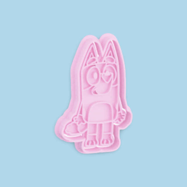 Bluey cookie cutter with stamp