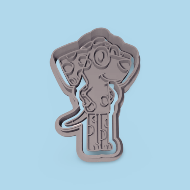 Bluey cookie cutter with stamp