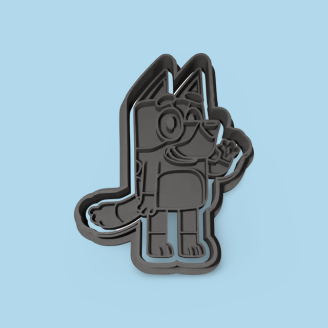 Bluey cookie cutter with stamp