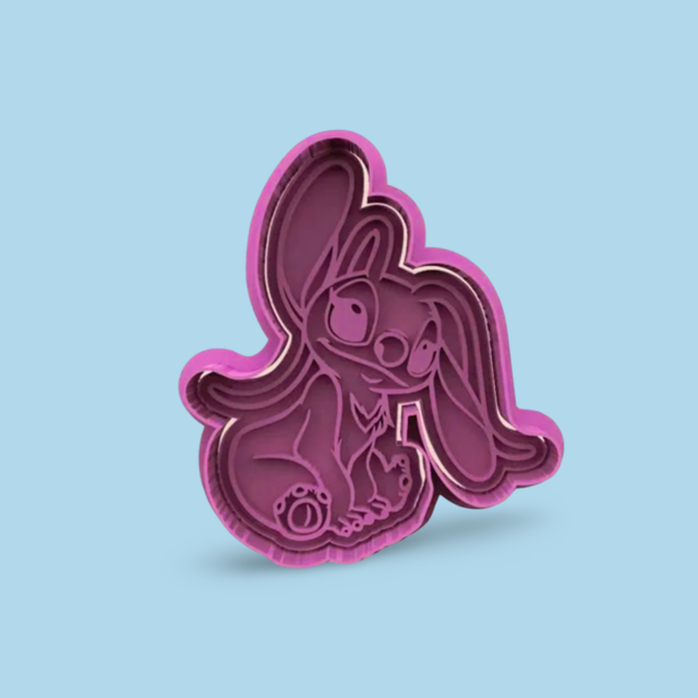Angel -Lilo Stitch cookie cutter with stamp