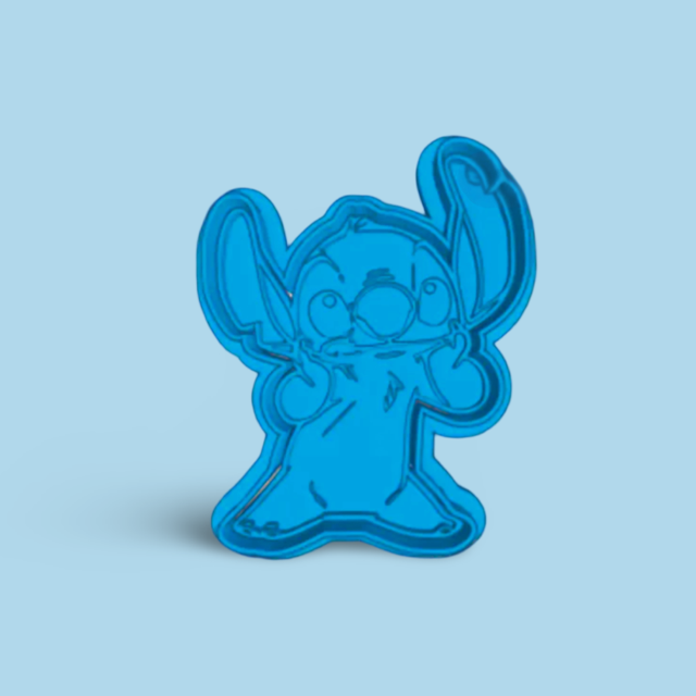 Lilo Stitch cookie cutter with stamp