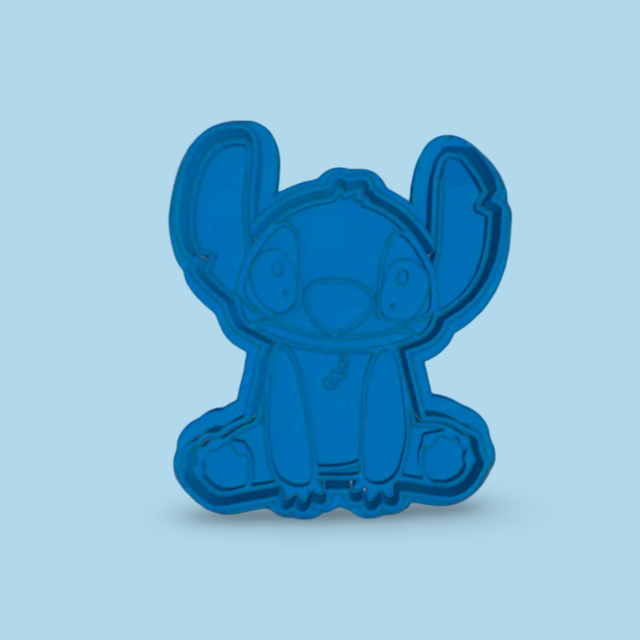 Lilo Stitch cookie cutter with stamp