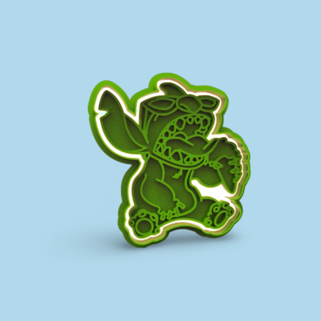 Lilo Stitch cookie cutter with stamp