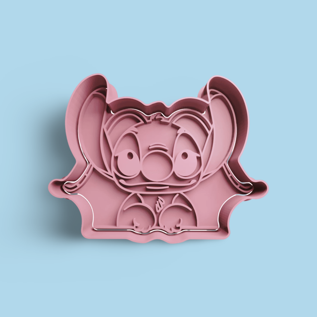 Angela-Lilo Stitch cookie cutter with stamp