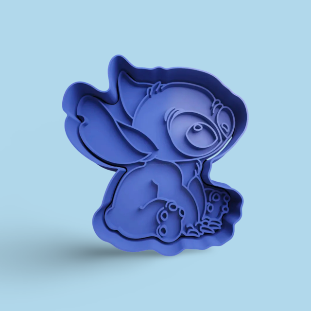 Lilo Stitch cookie cutter with stamp