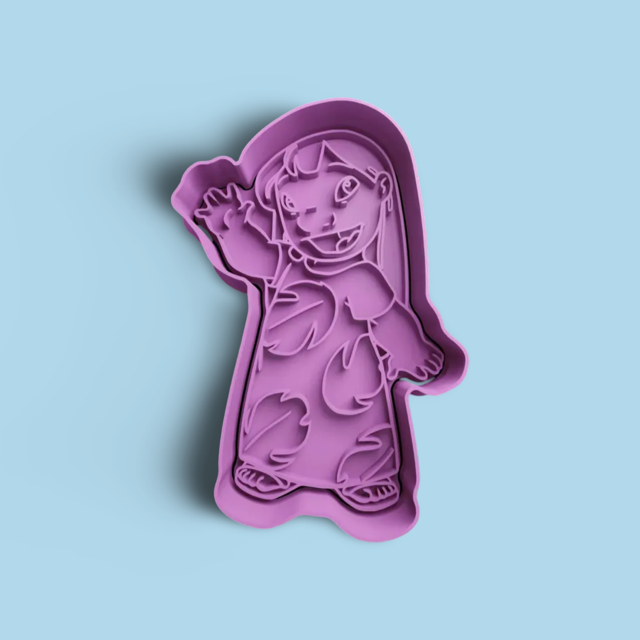 Pelekai - Lilo Stitch cookie cutter with stamp
