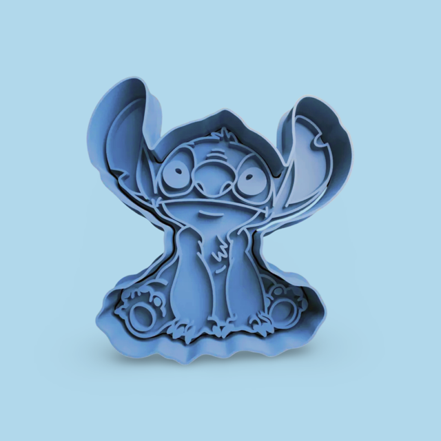 Lilo Stitch cookie cutter with stamp