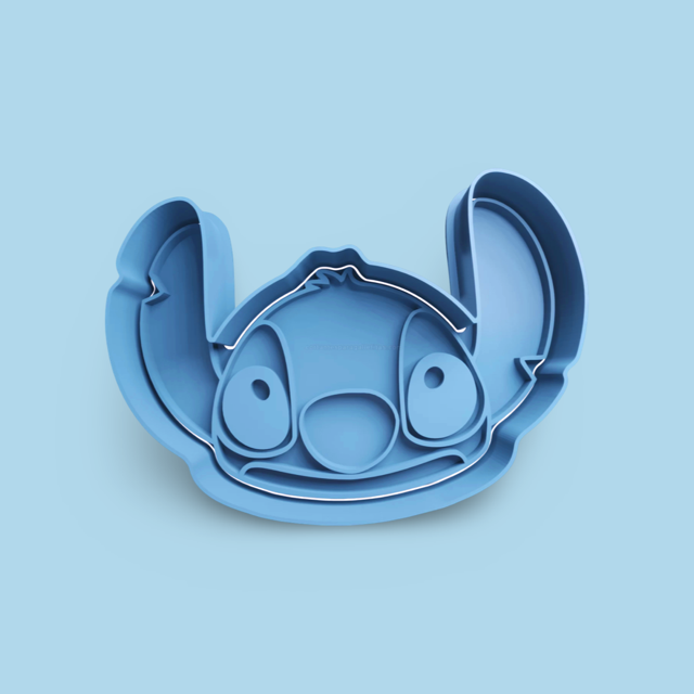 Lilo Stitch cookie cutter with stamp