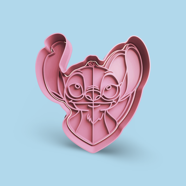 Angela - Lilo Stitch cookie cutter with stamp