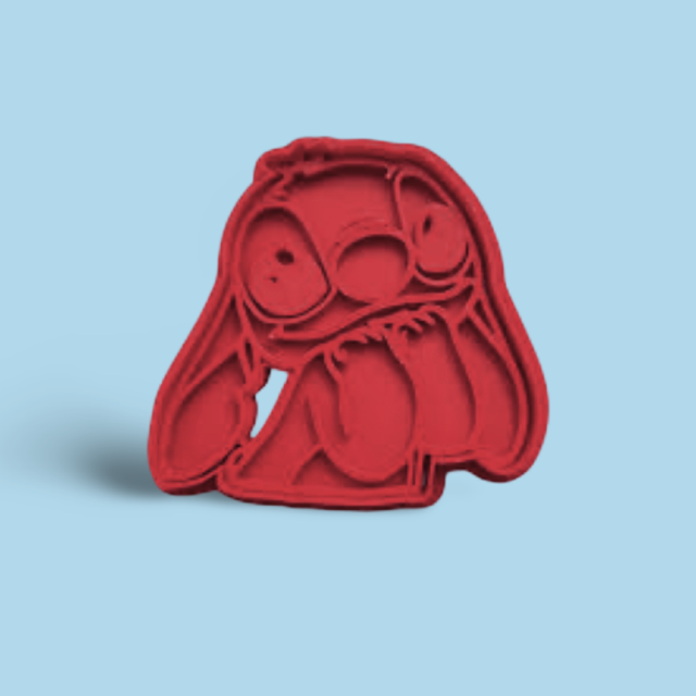 Lilo Stitch cookie cutter with stamp