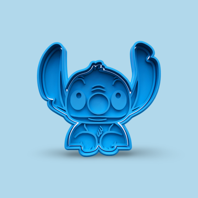 Lilo Stitch cookie cutter with stamp