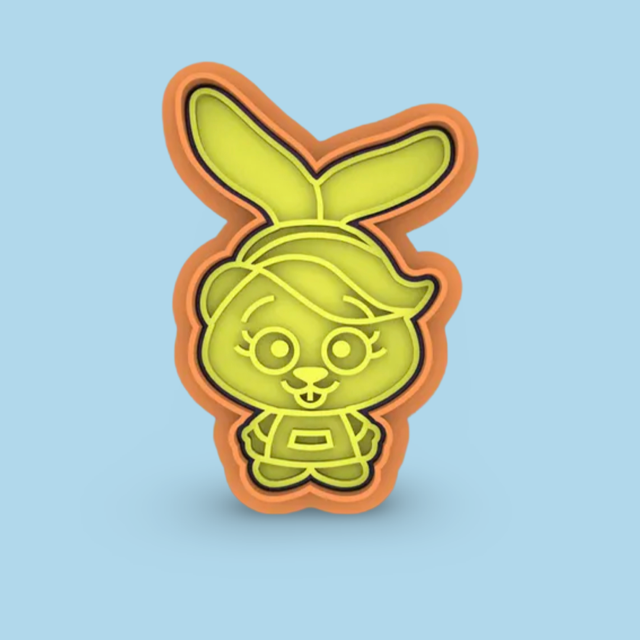 Acuarella -Plim Plim cookie cutter with stamp