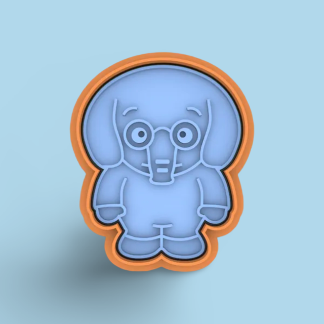 Nesho -Plim Plim cookie cutter with stamp