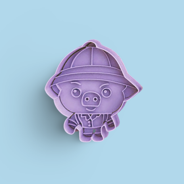 Hoggie -Plim Plim Safari cookie cutter with stamp