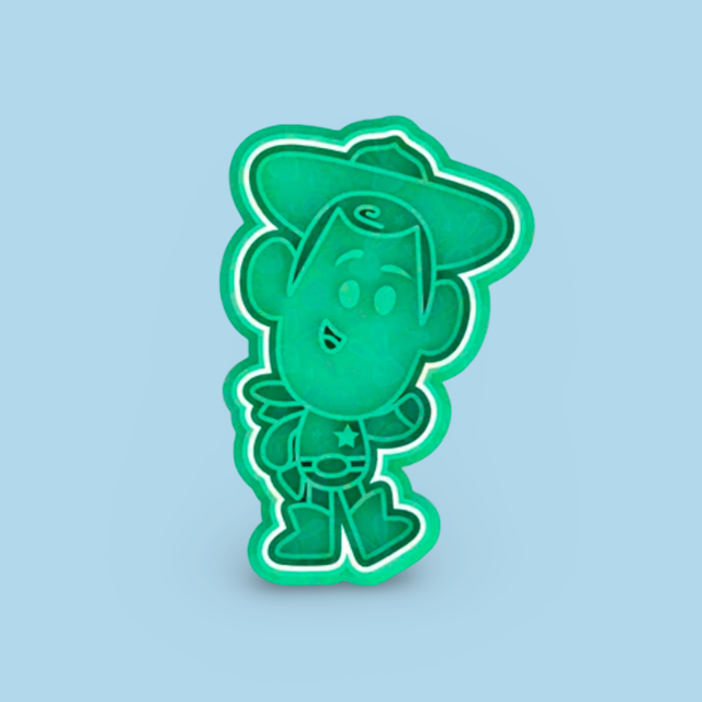 Toy Story cookie cutter with stamp